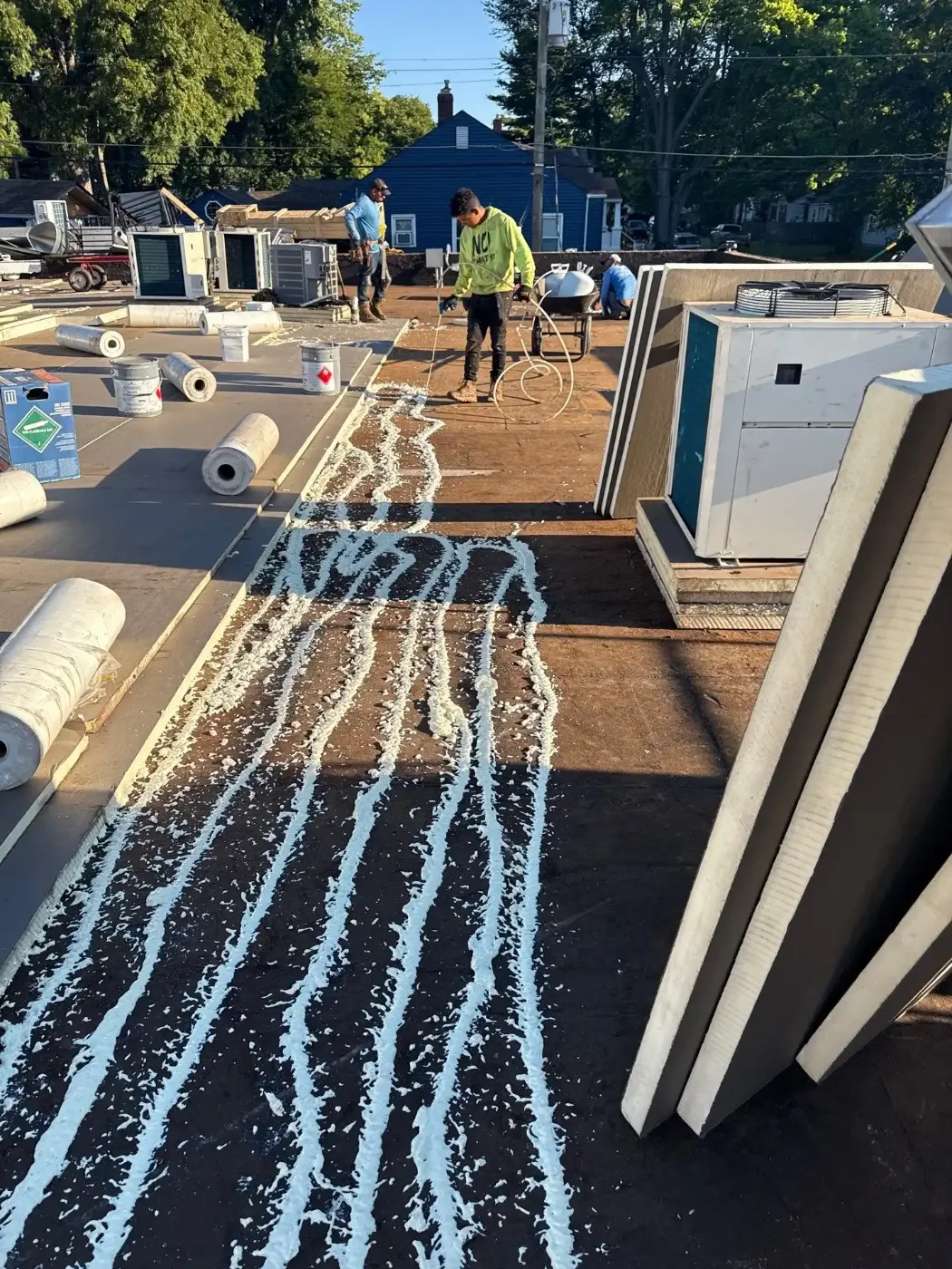 Commercial roof inspection documented in Chesterton